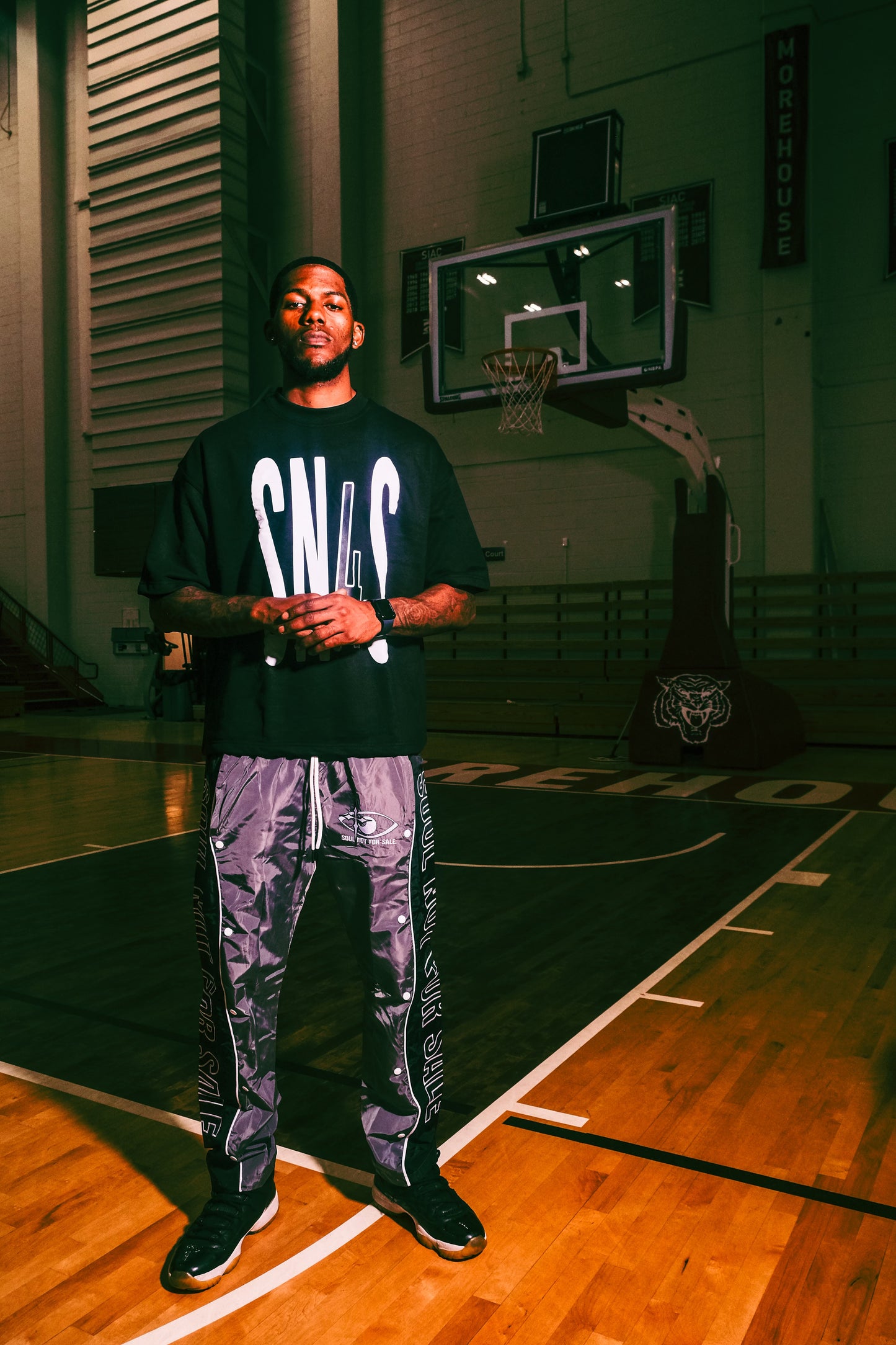 Metallic Track Pants